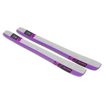 Salomon S/Lab QST X Skis 2026 - A pair of skis with a purple and gray color scheme, featuring a distinctive black stripe along their length.