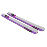Salomon S/Lab QST X Skis 2026 - A pair of skis with a purple and gray color scheme, featuring a distinctive black stripe along their length.