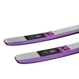 Salomon S/Lab QST X Skis 2026 - A pair of skis with a purple base and gray tips, featuring a black label with white text that reads "SALOMON" and "SLAB".