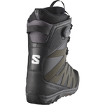 Salomon X-Approach Lace BOA Snowboard Boot - A black snowboard boot with a white "S" logo on the side, featuring a BOA closure system and laces.