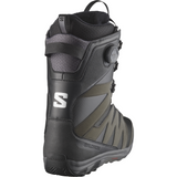 Salomon X-Approach Lace BOA Snowboard Boot - A black snowboard boot with a white "S" logo on the side, featuring a BOA closure system and laces.