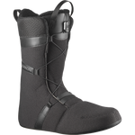Salomon X-Approach Lace BOA Snowboard Boot 2026 - A black snowboard boot with a textured fabric upper and a silver BOA dial on the side.