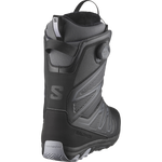 Salomon Women's Ivy BOA Straight Jacket Snowboard Boot - A black snowboard boot with a textured pattern on the side and a white logo on the heel.