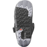 Salomon Women's Ivy SJ BOA Snowboard Boot - A black snowboard boot with a textured, rubber sole and a silver metal BOA dial on the side.