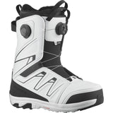 Salomon Launch BOA SJ Snowboard Boots 2025 - White snowboard boots with black accents and a textured sole.