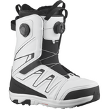 Salomon Launch SJ BOA Snowboard Boots - White snowboard boots with black accents and a textured sole.
