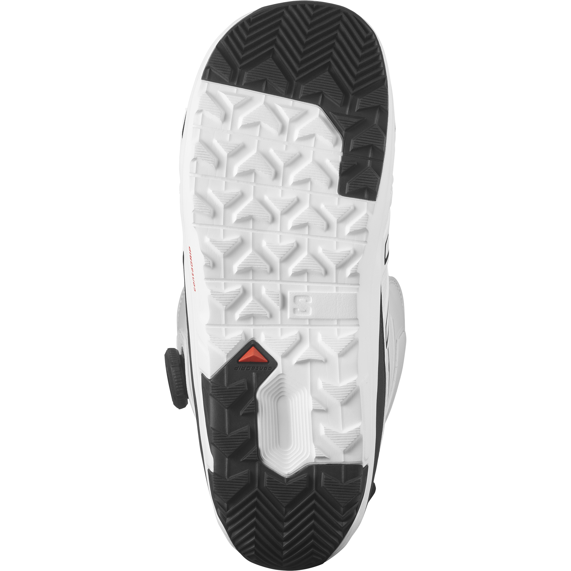 Salomon Launch SJ BOA Snowboard Boots 2026 - White snowboard boots with black accents and a textured outsole.