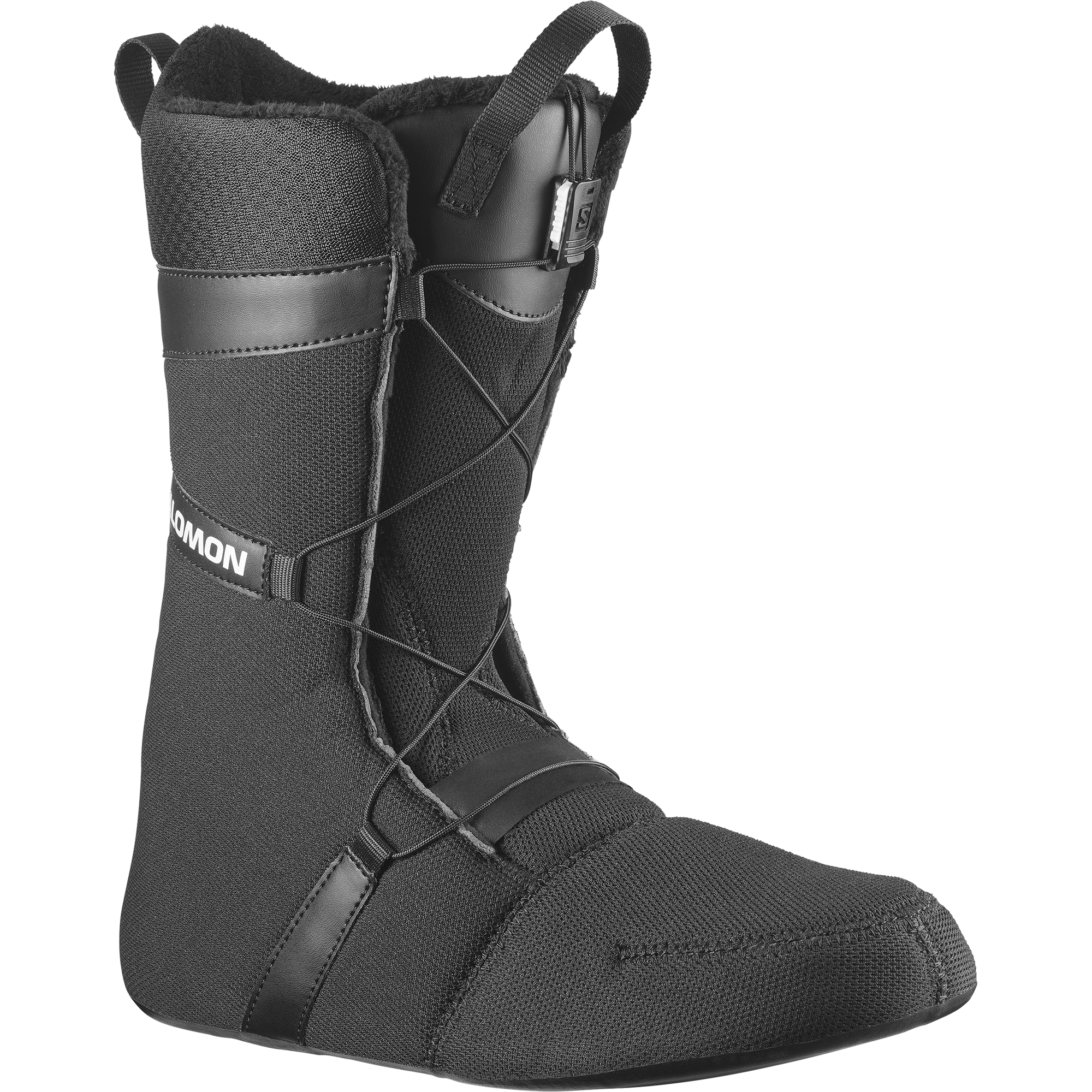 Salomon Launch SJ BOA Snowboard Boots 2026 - Black snowboard boots with a textured pattern on the toe and heel areas.