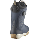 Salomon Men's Dialogue Dual BOA Snowboard Boots - A pair of dark gray snowboard boots with tan accents and a black BOA dial on the side.