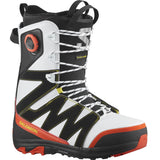 Salomon Torment X Approach Lace BOA Snowboard Boots - Black snowboard boots with yellow stitching and a black BOA dial on the side.