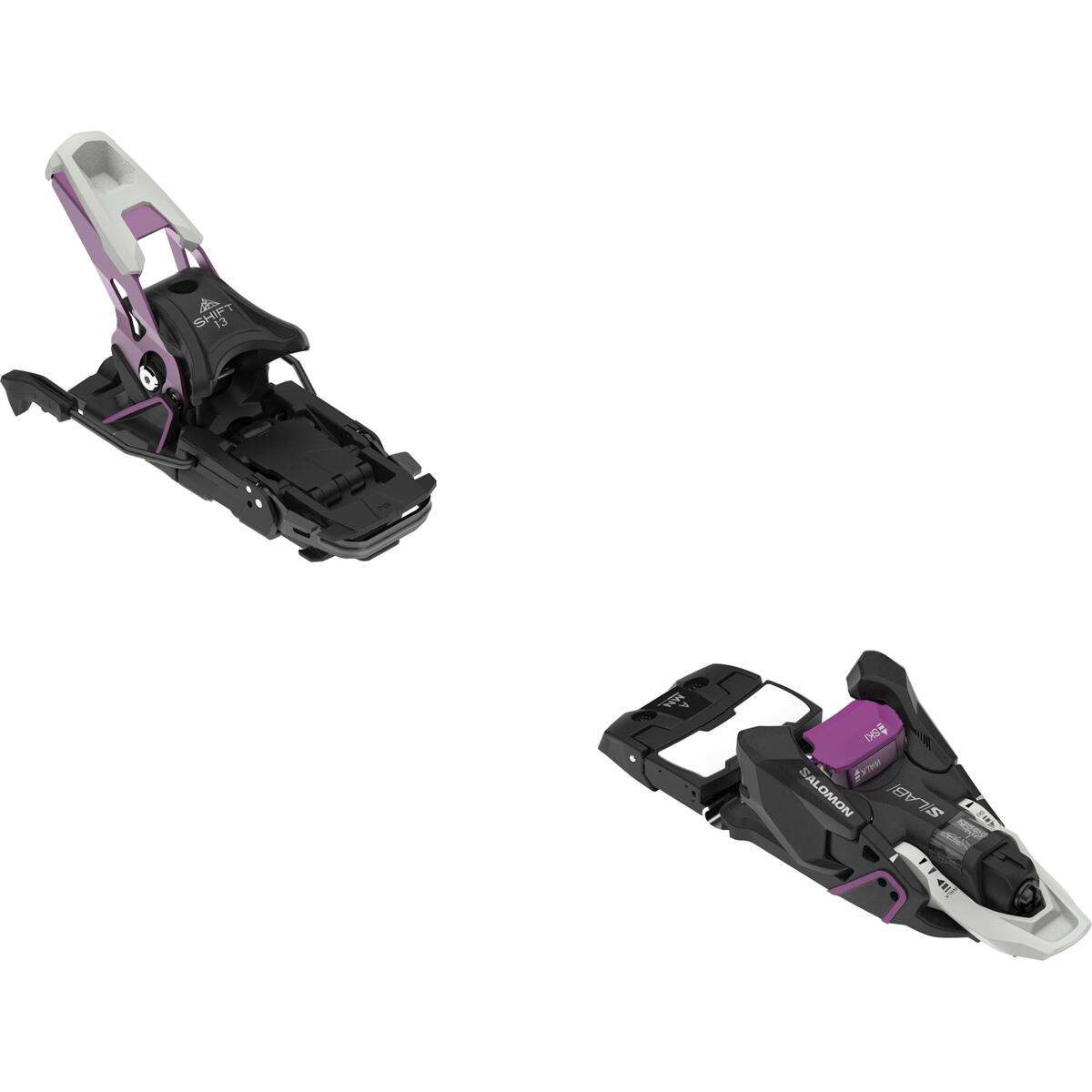 Salomon S/LAB Shift2 13 M Binding - Black binding with purple accents and white lettering on the side.