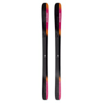 Salomon Stance 96 Skis 2025 - Black skis with a pink and orange gradient stripe down the middle.