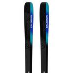 Salomon Stance 90 Skis 2025 - Black skis with blue and white lettering on top.
