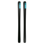 Salomon Stance 90 Skis 2025 - A pair of black skis with a light blue logo on top.