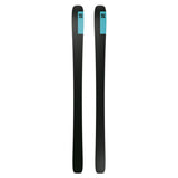 Salomon Stance 90 Skis 2025 - A pair of black skis with a light blue logo on top.