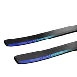 Salomon Stance 90 Skis 2025 - A pair of skis with a black base and blue accents on the top sheet.