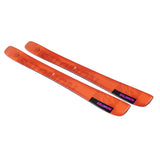 Salomon QST 106 Skis 2025 - A pair of skis with a bright orange base and black lettering.