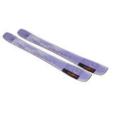 Salomon Women's QST Lumen 98 Skis 2025 - White skis with a subtle purple pattern and black bindings.