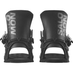 Salomon District Snowboard Bindings 2025 - Black bindings with a sleek, modern design and silver hardware.