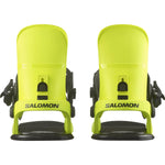 Salomon EDB Snowboard Binding - A lime green snowboard binding with black buckles and straps.