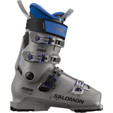 Salomon S/Pro Supra 120 Ski Boots 2026 - A gray ski boot with blue accents and a black strap on top.