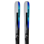 Salomon Stance 80 Skis with M11 GW Bindings - White skis with blue and black accents, featuring a textured pattern on the top sheet.