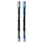 Salomon Stance 80 Skis with M11 GW Bindings - White skis with blue and black accents, featuring a distinctive gradient effect on the top sheet.