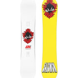Salomon Sleepwalker Snowboard 2025 - A white snowboard with a black logo featuring two white wings in the center.