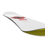 Salomon Sleepwalker Snowboard 2025 - A white snowboard with a red and black graphic of a man's face in the center, featuring a black mustache and goatee.