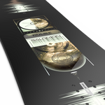 Salomon Pulse Snowboard 2026 - A snowboard with a black base and white accents, featuring a circular logo on top.