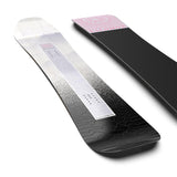 Salomon Women's Bliss Snowboard 2025 - A snowboard with a white top and black bottom, featuring a pink logo on the top.