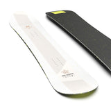 Salomon HPS - Sickstick Snowboard 2025 - A white snowboard with a brown logo and small black dots on top.