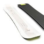 Salomon HPS Louidf Paradis 2025 - A white snowboard with a brown logo and black dots on top, featuring a flower-shaped design at the bottom.