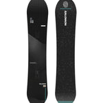 Salomon Super 8 Pro Snowboard 2025 - A black snowboard with a subtle gray pattern and white lettering.
