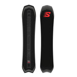 Salomon Dancehaul Pro Snowboard 2025 - Black snowboard with gray checkered pattern down center and red logo on top edge.