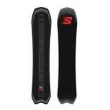 Salomon Dancehaul Pro Snowboard 2025 - Black snowboard with gray checkered pattern down center and red logo on top edge.