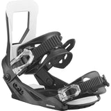Salomon The Future Kid's Snowboard Bindings 2025 - Black bindings with clear plastic buckles and straps.