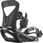 Salomon Pact Snowboard Bindings - Black bindings with white lettering on straps and buckles.