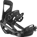 Salomon Pact Snowboard Bindings - Black bindings with a sleek, modern design and silver buckles.