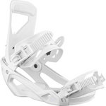 Salomon Women's Spell Snowboard Bindings - White bindings with a sleek, modern design and silver buckles.