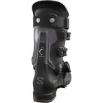 Salomon Men's S/PRO SUPRA BOA X100 Ski Boots 2025 - Black ski boots with silver buckles and a textured rubber sole.