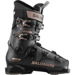 Salomon Women's S/PRO SUPRA BOA X90 Ski Boots 2025 - Black ski boot with silver buckles and a textured pattern on the side.