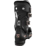 Salomon Women's S/PRO SUPRA BOA X90 Ski Boots 2025 - Black ski boots with silver buckles and a textured toe cap.
