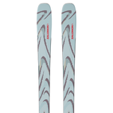Salomon QST 94 Skis 2026 - A pair of skis with a light blue base and dark gray swirl pattern.