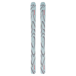 Salomon QST 94 Skis 2026 - A pair of skis with a light blue base and dark gray swirl pattern.