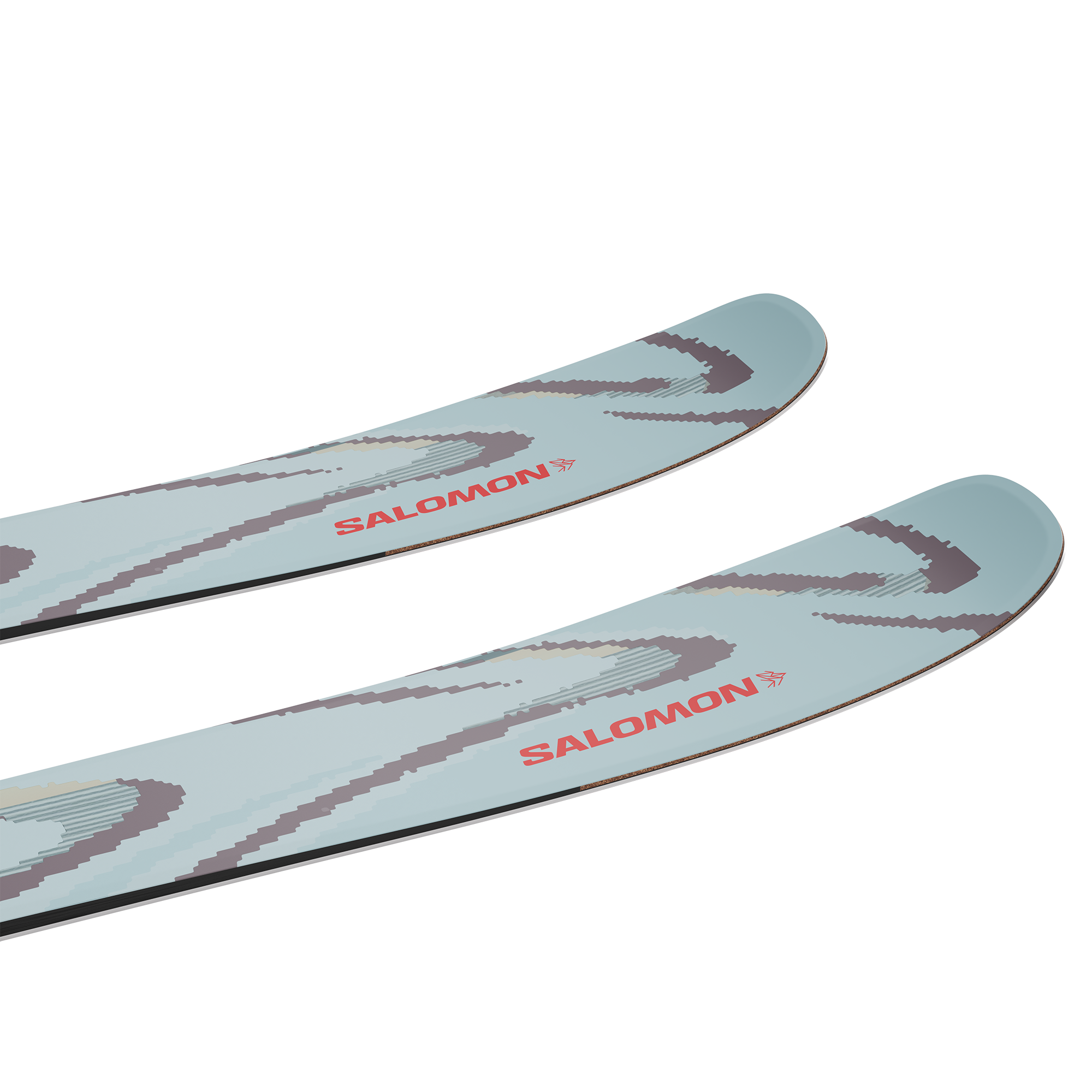 Salomon QST 94 Skis 2026 - A pair of skis with a light blue base and dark gray marbled pattern.