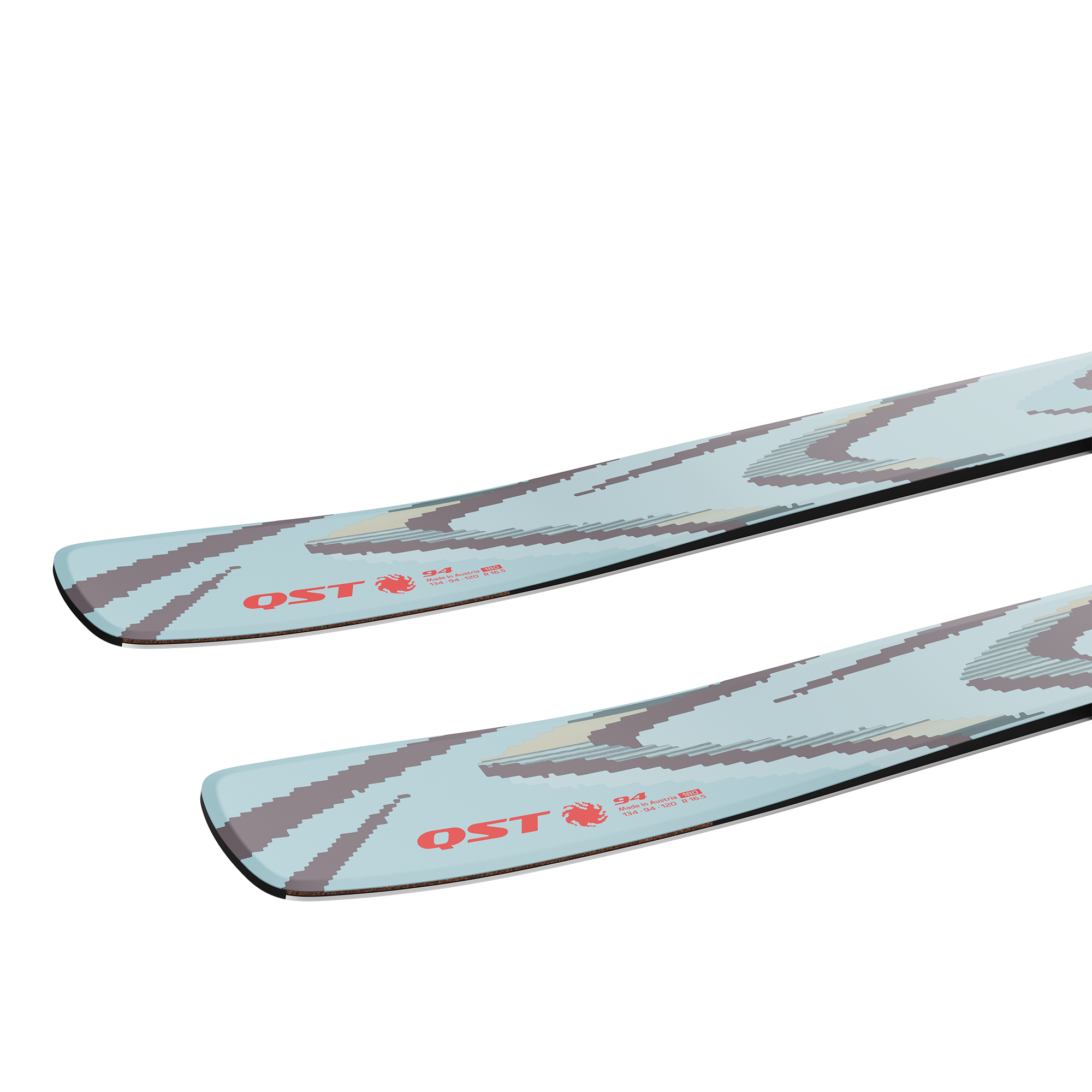 Salomon QST 94 Skis - 2026 model skis with a light blue base and gray patterned top.