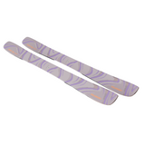 Salomon QST 106 Skis 2026 - A pair of skis with a gray base and purple swirl pattern on top.