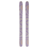 Salomon QST 106 Skis 2026 - A pair of skis with a gray base and purple swirl pattern on top.