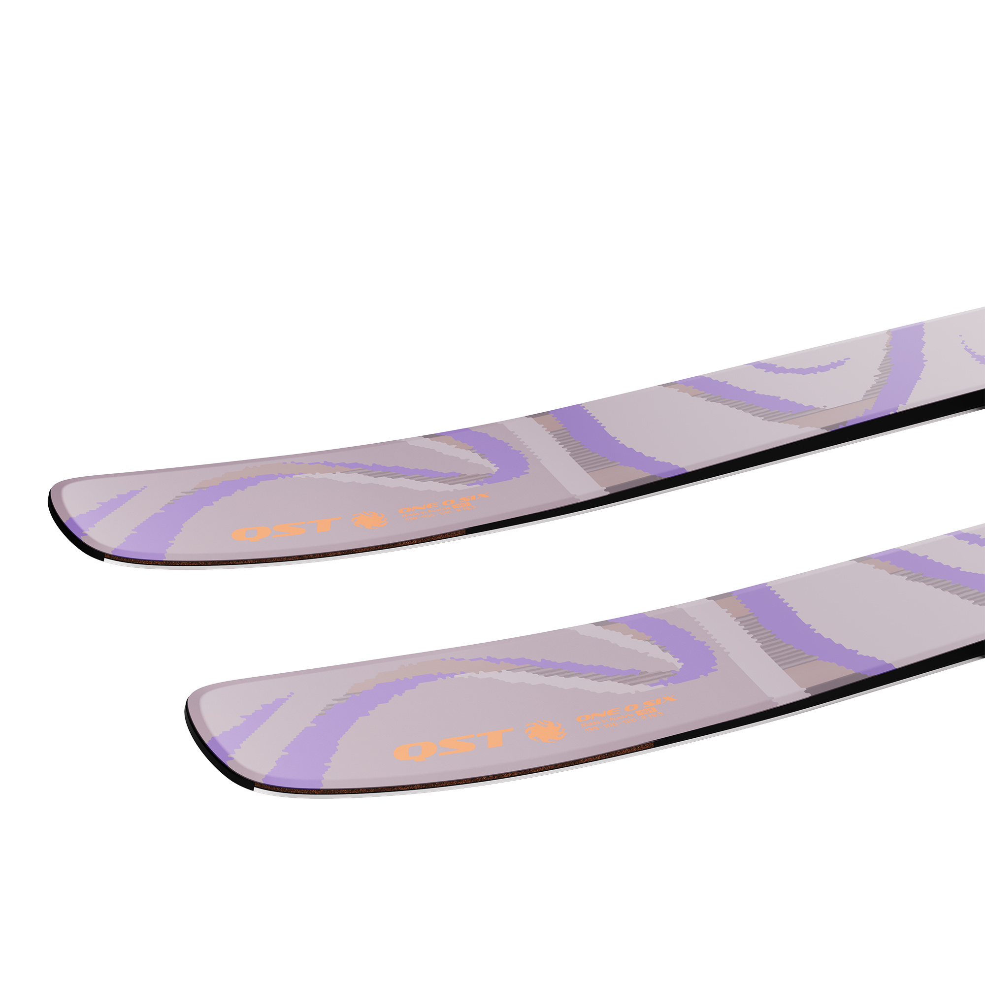 Salomon QST 106 Skis 2026 - A pair of skis with a purple and gray marbled pattern on their tops.